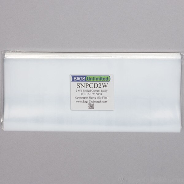 Clear Poly Sleeve for Folded Newspa
